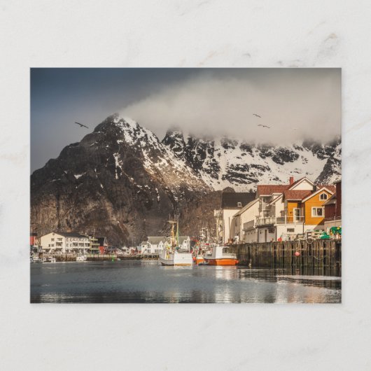 ノルウェーLofoten Henningsver シーズンポストカード (正面)