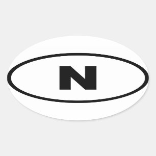 ノルウェーNのヨーロッパ人 楕円形シール