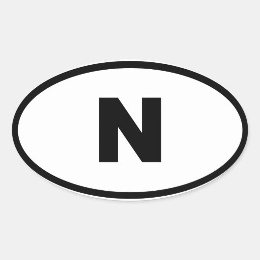 ノルウェーNヨーロッパ 楕円形シール (正面)