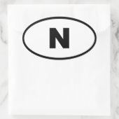 ノルウェーNヨーロッパ 楕円形シール (バッグ)