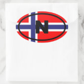 ノルウェーNヨーロッパ 楕円形シール (バッグ)