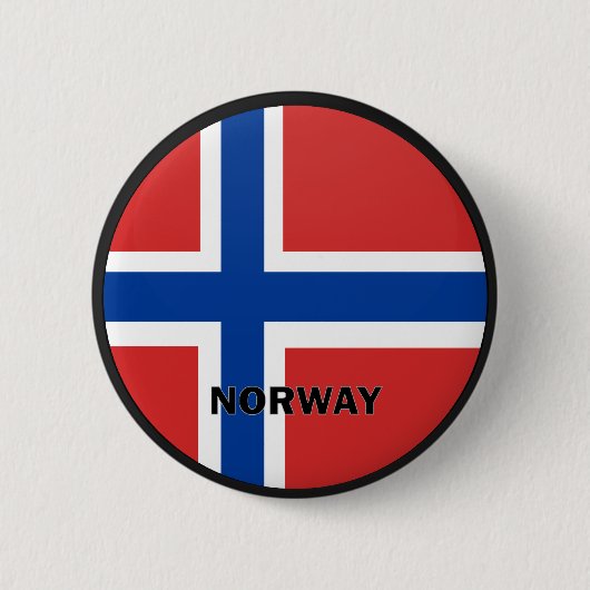 ノルウェーRoundelの質の旗 缶バッジ (正面)