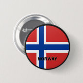 ノルウェーRoundelの質の旗 缶バッジ (正面&裏面)