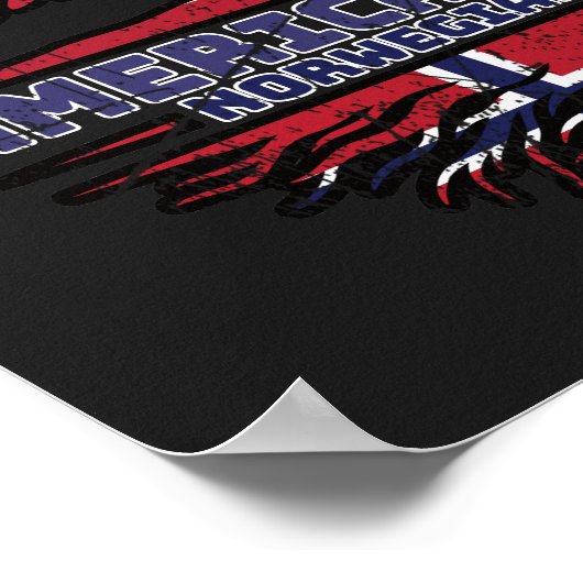 ノルウェーUSアメリカ合衆国アメリカ合衆国統一された州 ポスター (角)