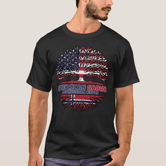 ノルウェーUSアメリカ合衆国アメリカ合衆国統一された州 Tシャツ (正面)