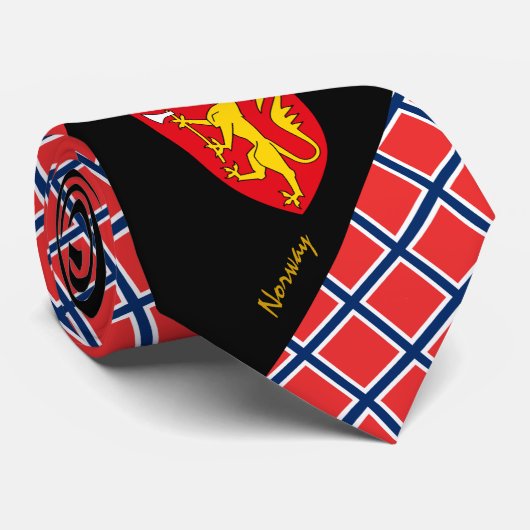 ノルウストライプェータイビジネスノルウェー国旗ファッション ネクタイ (ロール)