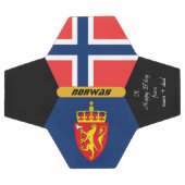 ノルウパーソナライズされたェー国旗、サッカーの写真 サッカーボール (フラット)