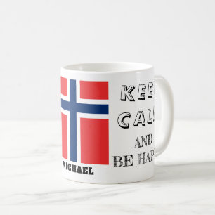 ノルウ保ェー国旗で穏やかに コーヒーマグカップ