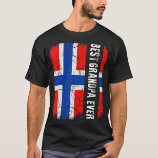 ノルウ最高のエングランパエバーノルウェー父の国旗D Tシャツ