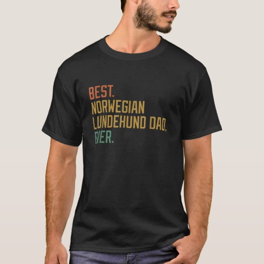 ノルウ最高のエンルンドフンドパパは犬を育てる父 Tシャツ (正面)