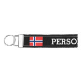 ノルカスタムウェーの国旗の手首キーチェーン リストバンドキーホルダー (鍵左)