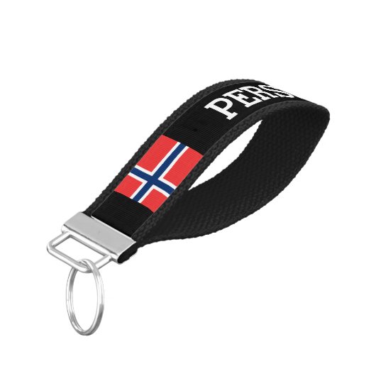 ノルカスタムウェーの国旗の手首キーチェーン リストバンドキーホルダー (アングル下)
