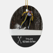 ノルカスタムディッククロスカントリースキーフォトコラージュ セラミックオーナメント (右)