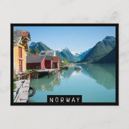ノルカラフルウェーのボアソウスとフィヨルド ポストカード