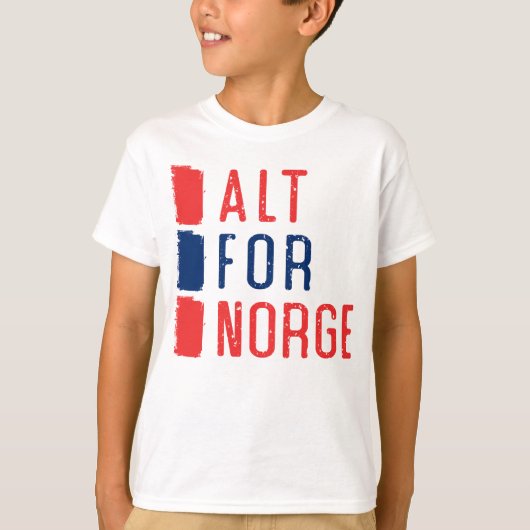 ノルゲノルウェーのモットーTシャツの代替 Tシャツ (正面)