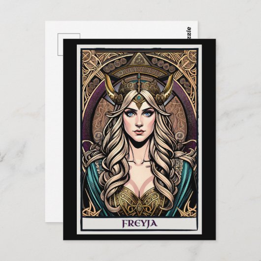 ノルセバイキング女神フリージャポストカード ポストカード (正面/裏面)