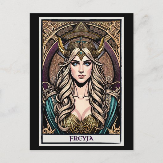 ノルセバイキング女神フリージャポストカード ポストカード (正面)