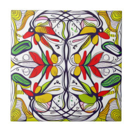 ノルディお洒落ックフォークアート タイル