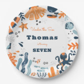 ノルディックアンダーザシー子供の誕生日 ペーパープレート (正面)