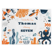 ノルディックアンダーザシー子供の誕生日 ラージペーパーバッグ (裏面)