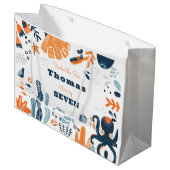 ノルディックアンダーザシー子供の誕生日 ラージペーパーバッグ (正面アングル)