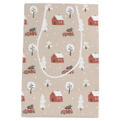 ノルディックウィンタークリスマスホリデービレッジ ミディアムペーパーバッグ (裏面)