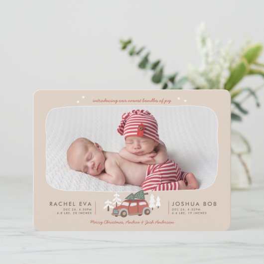 ノルディックウィンターニューツインズ初めてのクリスマスズホリデイ シーズンカード (スタンド正面)