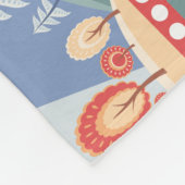 ノルディックウィンターマウンテンズホリデーメッセージ フリースブランケット (角)