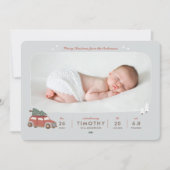 ノルディックウィンター新生児初めてのクリスマスホリデイ シーズンカード (正面)