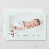 ノルディックウィンター新生児初めてのクリスマスホリデイ シーズンカード (正面)