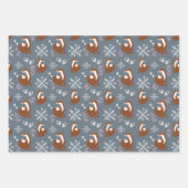 ノルディックキツネホリデーパターンラッピング紙シート ラッピングペーパーシート (正面2)