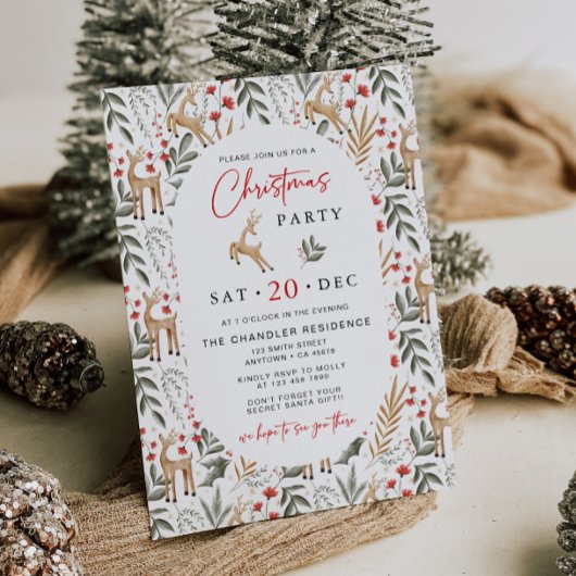 ノルディッククリスマスパーティの招待状スカンジホリデー 招待状