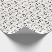 ノルディッククリスマスホリデーフェスティバル格言とムース ラッピングペーパー (角)