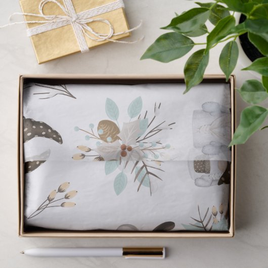 ノルディッククリスマスホリデーフェスティバル格言とムース 薄葉紙 (ギフト)