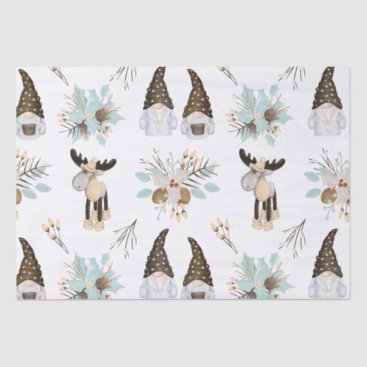 ノルディッククリスマスホリデーフェスティバル格言とムース 薄葉紙 (正面)