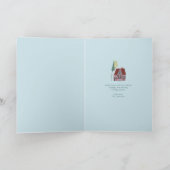 ノルディックスキーロッジスケートで滑るクリスマス シーズンカード (内部)