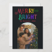 ノルディックスタイルのクリスマス「1年を振り返って」写真カード シーズンカード (正面)