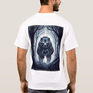 ノルディックスピリットベアTシャツ - 神秘的な森の守護者 Tシャツ