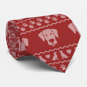 ノルディックセータープリントラブラドールレトリバー ネクタイ (ロール)