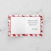 ノルディックセーターレッドウィンターアニマルズホリデーカード シーズンカード (内部)