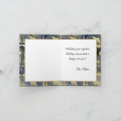 ノルディックセーター金ゴールド冬動物夕べダスク シーズンカード (内部)