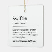 ノルディックツリーのSwiftieの定義の楽しい休日 セラミックオーナメント (左)