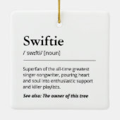 ノルディックツリーのSwiftieの定義の楽しい休日 セラミックオーナメント (裏面)