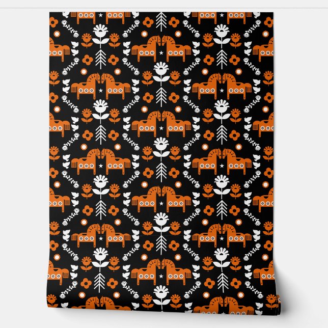 ノルディックデータホースホームデコール 壁紙 (ほどく)