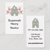 ノルディックハウスフローラシンプル不動産仲介業者ハウセジット 名刺 (正面/裏面)