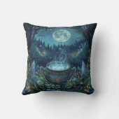 ノルディックハロウィンハロウィーン – ウィッチカルドロンデザイン クッション (裏面)