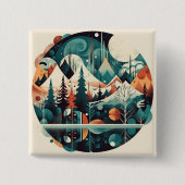 ノルディックパインズ&ピーク 缶バッジ (正面)