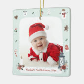 ノルディックビレッジクリスマスフォトオーナメント セラミックオーナメント (左)
