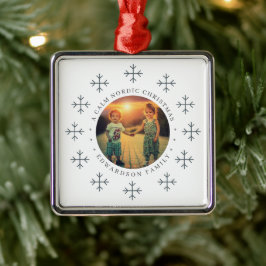 ノルディックファミリーフォトクリスマスを作ろう メタルオーナメント