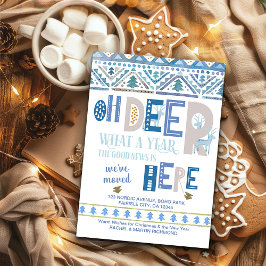 ノルディックフェアリールアンドディアタイポグラフィホリデームービング 案内状